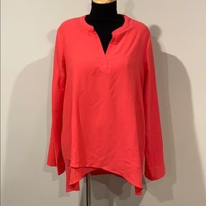 Deep coral tunic